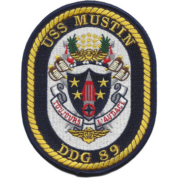 USS Mustin DDG-89 Guided Missile Destroyer Patch