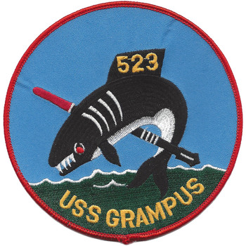 USS Grampus SS-523 Diesel Electric Submarine Blue Patch