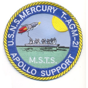 USS Mercury T-AGM-21 Missile Range Instrumentation Ship Patch