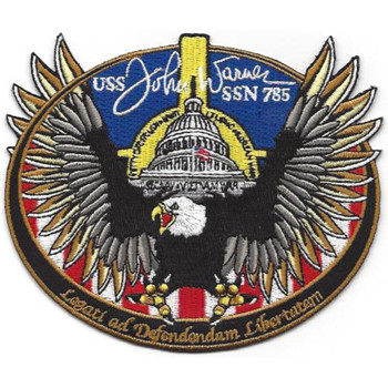 USS John Warner SSN-785 Nuclear Fast Attack Submarine Second Version Patch