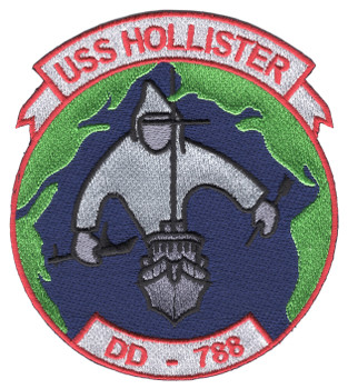 USS Hollister DD-788 Destroyer Ship Patch