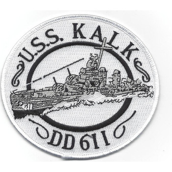 USS Kalk DD 611 Destroyer Ship Patch