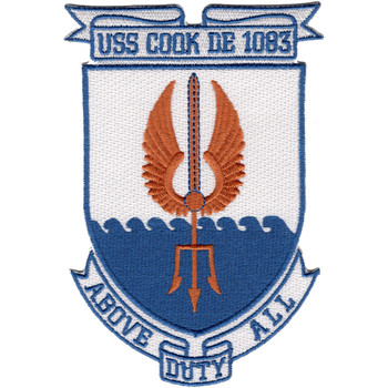 USS Cook DE-1083 Destroyer Escort Ship Patch