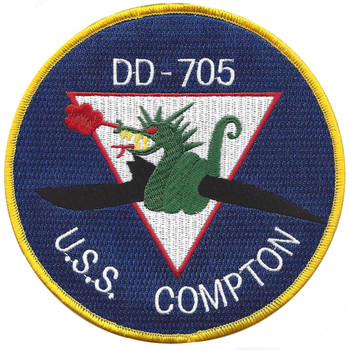 USS Compton DD-705 Destroyer Ship Patch