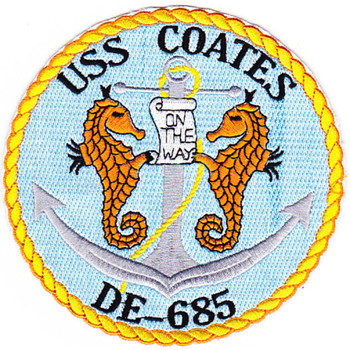 USS Coates DE-685 Destroyer Escort Ship Patch