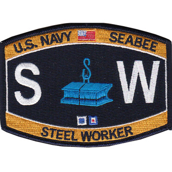 SW Construction Rating Steel Worker Patch Seebee