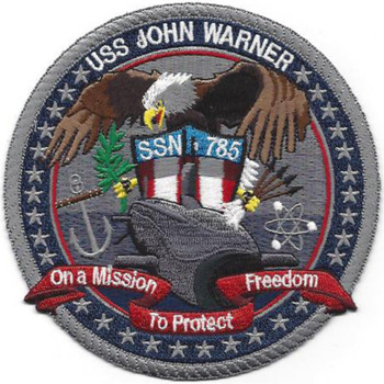 SSN-785 USS John Warner Virginia Fast Attack Submairne Patch