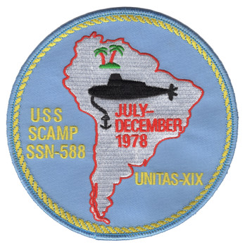 SSN-588 USS Scamp Patch - Version A