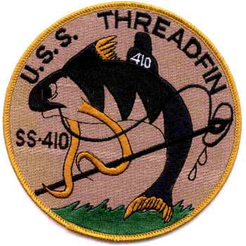 SS-410 USS Threadfin Patch - A Version-Gold