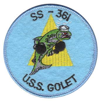 SS-361 USS Golet Patch - A Version Small