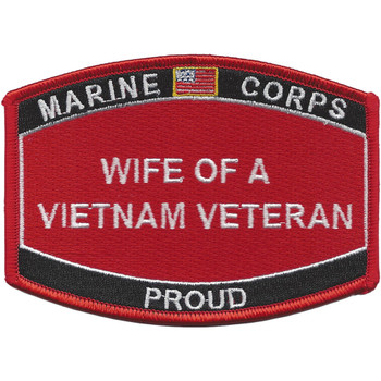 Wife Of A Vietnam Veteran Patch USMC