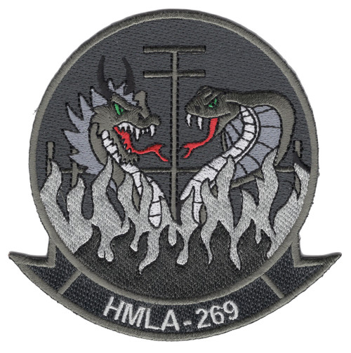 HMLA-269 Marine Light Attack Helicopter Desert Patch Hook And Loop - Gray