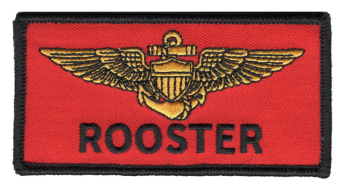 Rooster Name Tag Top Gun Halloween Hook and Loop Patch