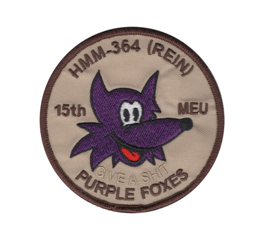 HMM-364 Purple Foxes US Marine Corps Helicopter Squadron Patch