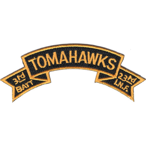 3rd Battalion 23rd Infantry Regiment Tomahawks Scroll Patch