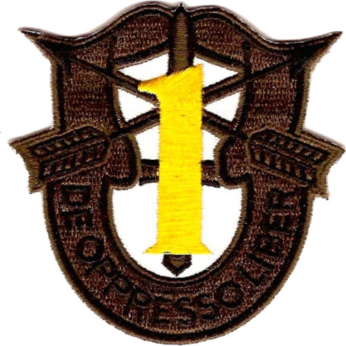 1st Special Forces Group Crest OD Yellow Patch