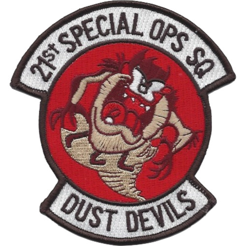 21st SOS Patch Special Operations Squadron Taz Devil Brown Version