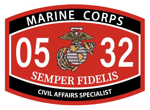0532 Civil Affairs Specialist USMC MOS Patch