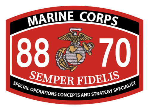 8870 Special Operations Concepts and Strategy Specialist USMC MOS Patch