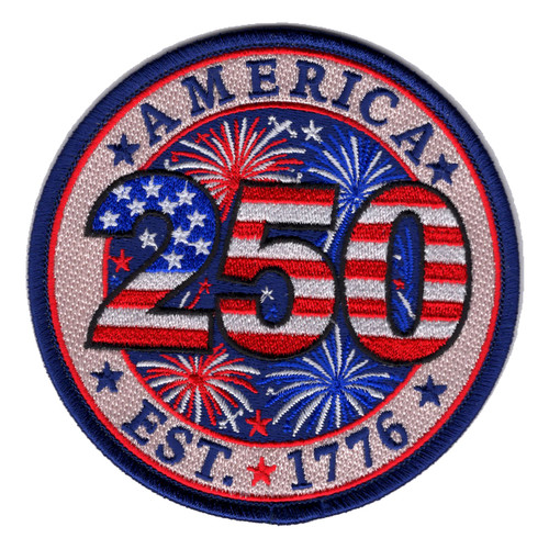 America 250th Anniversary Fireworks Est. 1776 Embroidered Patch