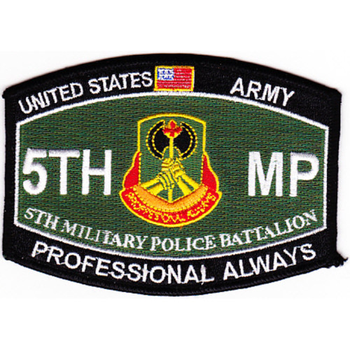 5th Military Police Battalion Military Occupational Specialty MOS Rating Patch Professional Always