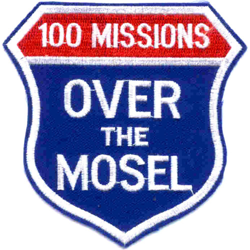 Patch featuring "100 Missions" designation with Mosul campaign colors representing sustained air operations against ISIS.