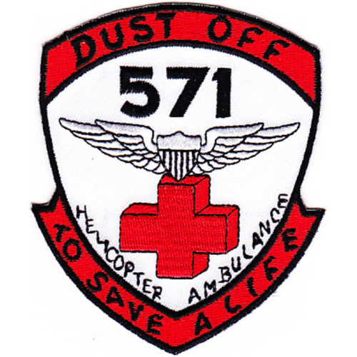 571st Aviation Medical Company Air Ambulance Dust Off Patch