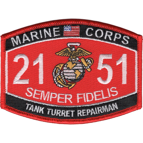 Marine Corps 2151 Turret Repairman MOS Patch