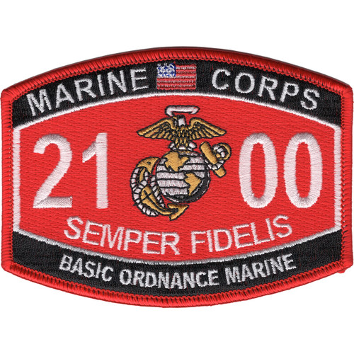Marine Corps 2100 Basic Ground Ordnance Maitenance MOS Patch