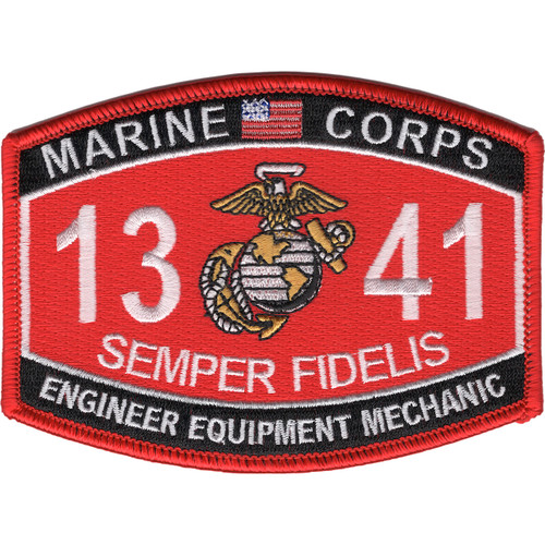 Marine Corps 1341 Engineer Equipment Mechanic MOS Patch