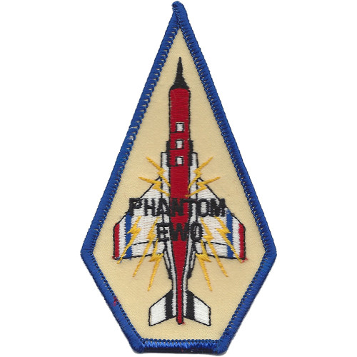 Patch with Phantom profile and electronic warfare symbols, operational blue and gray colors.