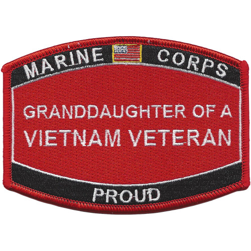 Granddaughter Of A Vietnam Veteran Patch USMC