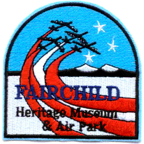 Patch featuring museum and air park heritage design with institutional colors representing Fairchild's SAC legacy.