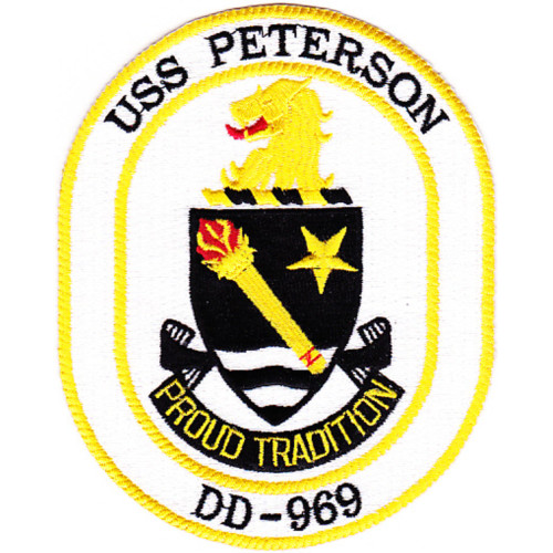 DD-969 USS Peterson Patch Proud Tradition