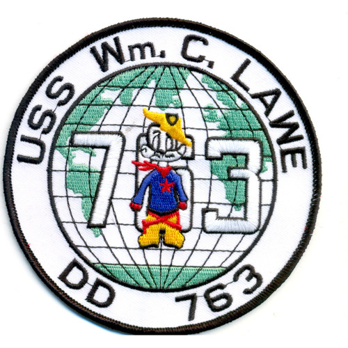 DD-763 USS William C. Lawe Patch - Version B