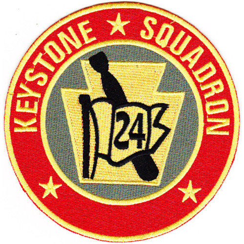 Desron 24 Destroyer Squadron Patch -RED/ Yellow Version