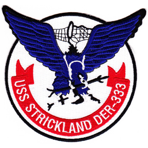 DER-333 USS Strickland Destroyer Escort Radar Picket Ship Patch