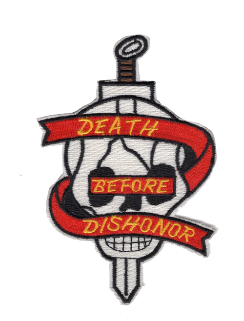 Death Before Dishonor Patch Color Version Skull With Sword