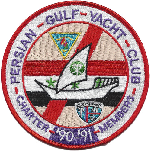 CV-41 USS Midway Persian Gulf Yacht Club Charter Members 90-91 Patch