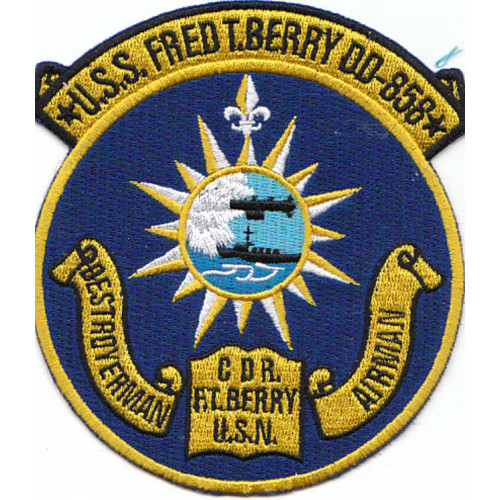 DD-858 USS Fred T Berry Patch Blue Version