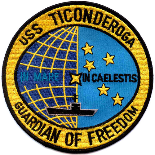 CVS-14 USS Ticonderoga Patch Guardian Of Freedom