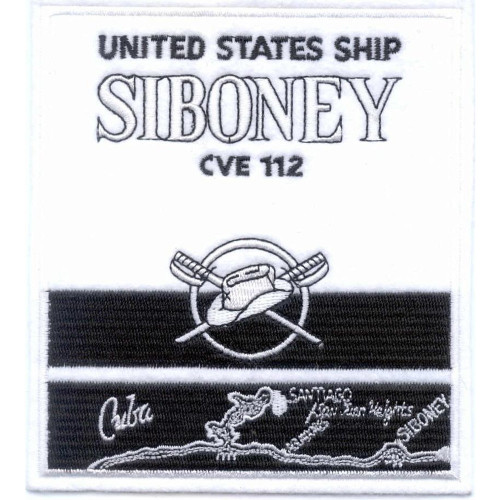 CVE-112 USS Siboney Stenson and Crossed Sabers Patch