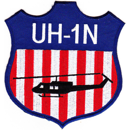 Bell UH-1N Huey Helicoper Shield Patch
