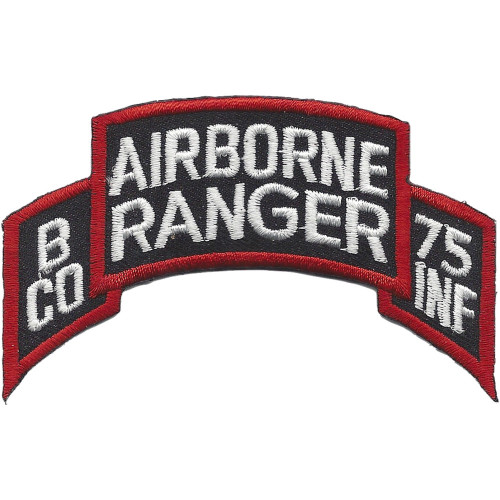 B Company 75th Infantry Airborne Rangers Patch Scroll