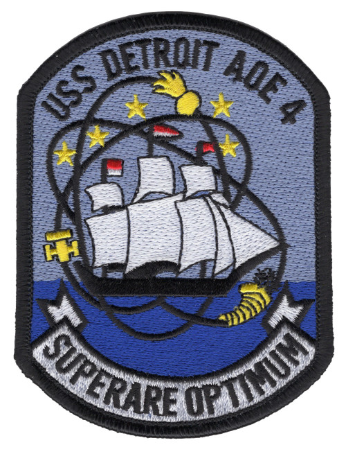 AOE-4 USS Detroit Fast Attack Combat Ship Patch