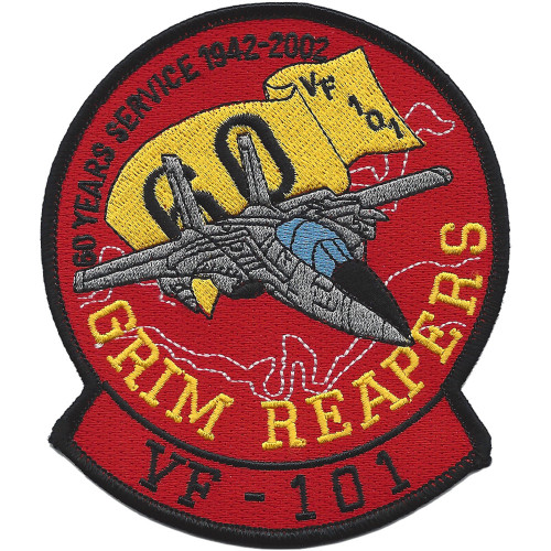 VF-101 60 Years Service 1942-2002 Grim Reapers Patch