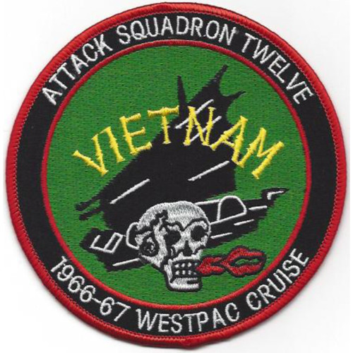 VA-12 Aviation Attack Squadron Patch Vietnam Westpac Cruise 1966-67