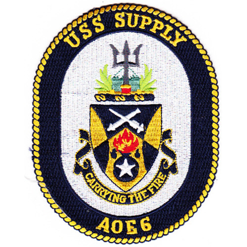 USS Supply AOE 6 Fast Combat Support Ship Patch