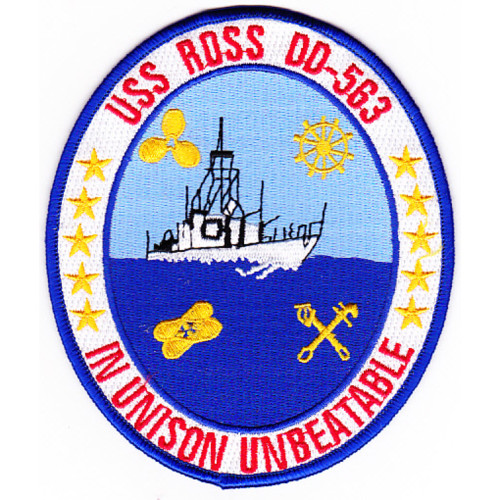 USS Ross DD-563 Destroyer Ship Patch