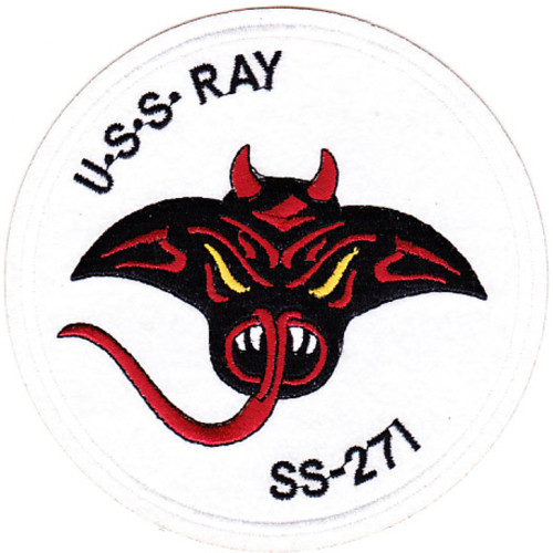 USS Ray SS-271 Diesel Electric Submarine Large Version Patch